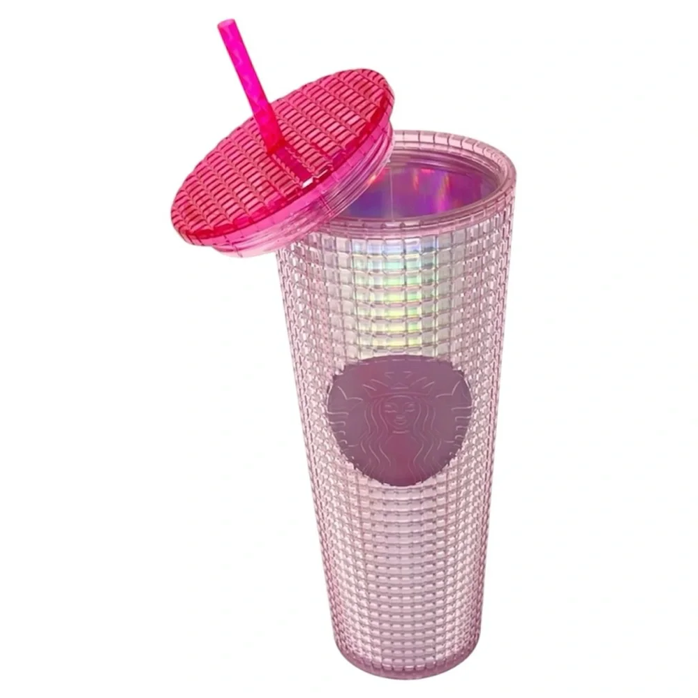 Starbucks‎ 2023 Iridescent Bubblegum Grid  24oz Venti Tumbler